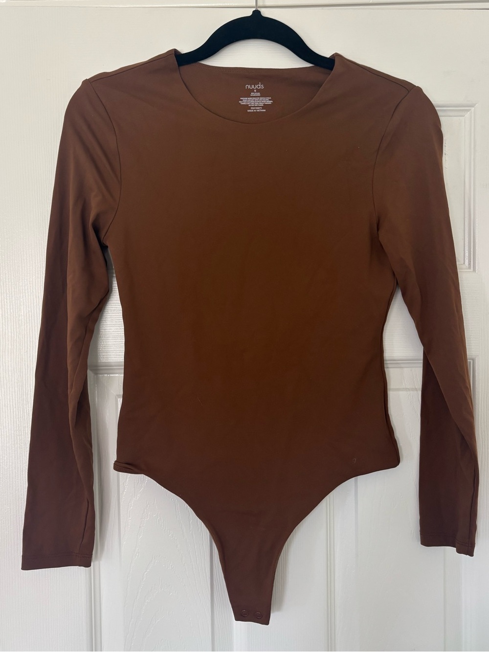 nuuds Brown Long Sleeve Bodysuit